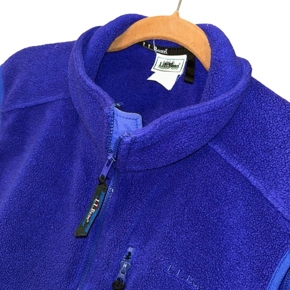L.L. Bean royal blue fleece classic zip up vest S - Picture 4 of 4